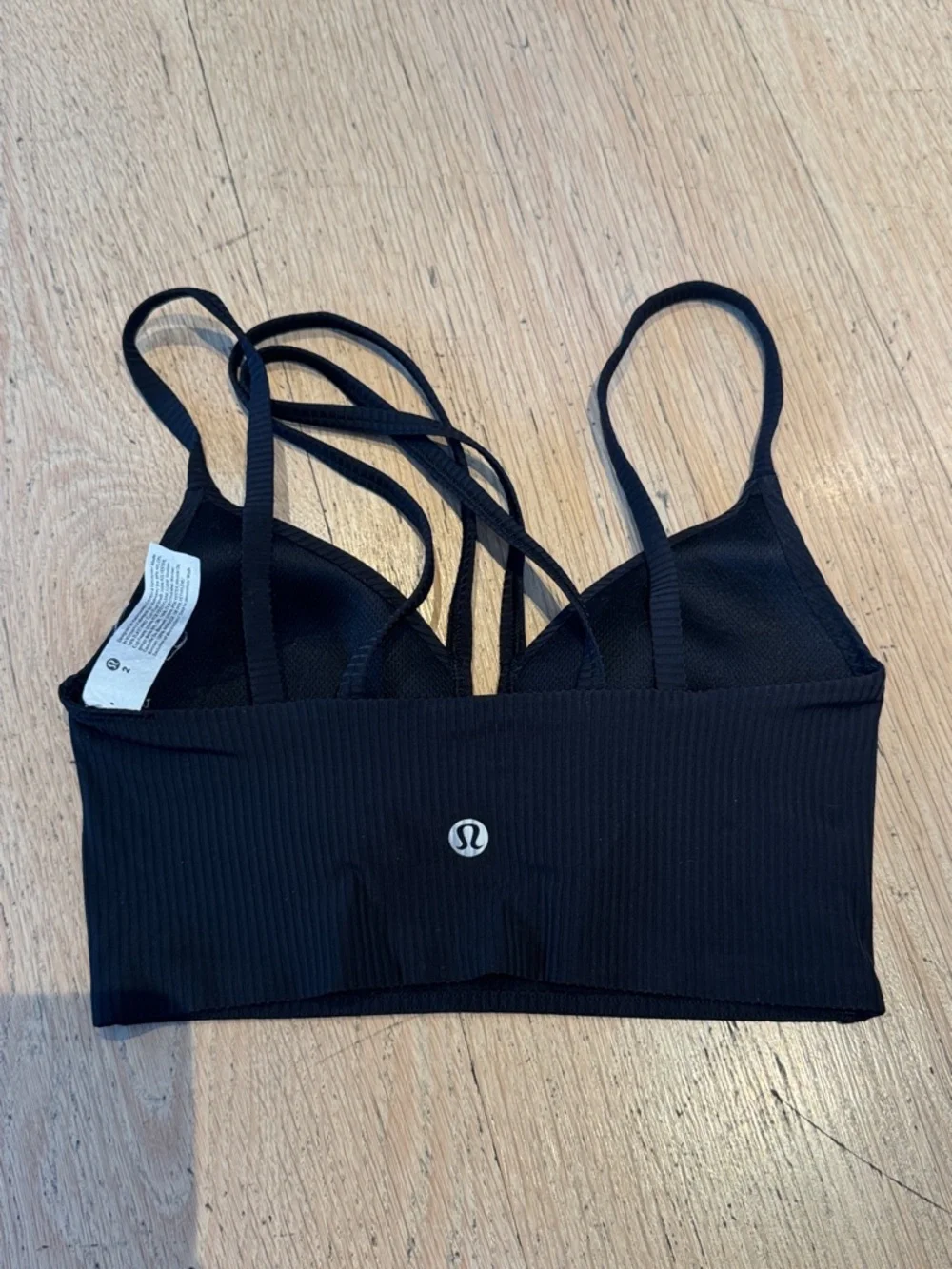 lululemon athletica Black Ribbed Multi-Strap Bralette